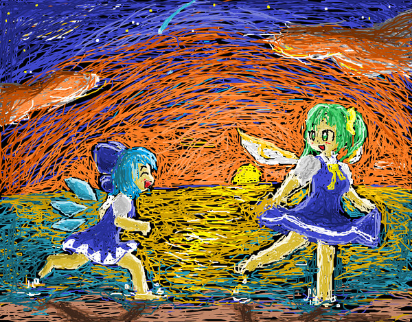 チルノ&大妖精　@海