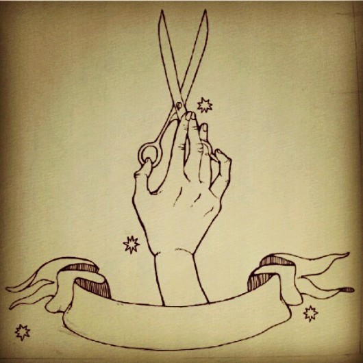 切る