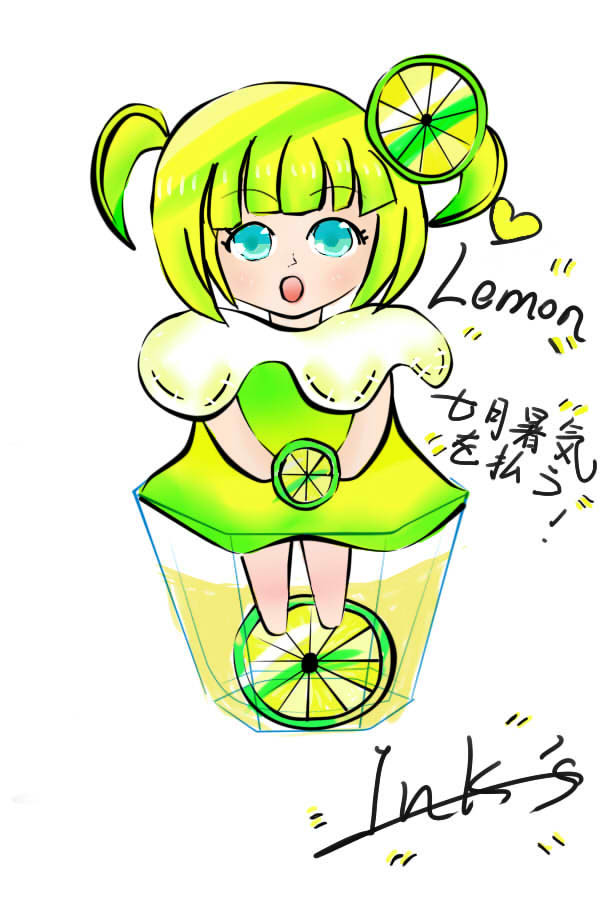 「擬人」オリジナルレモン擬人塗り版