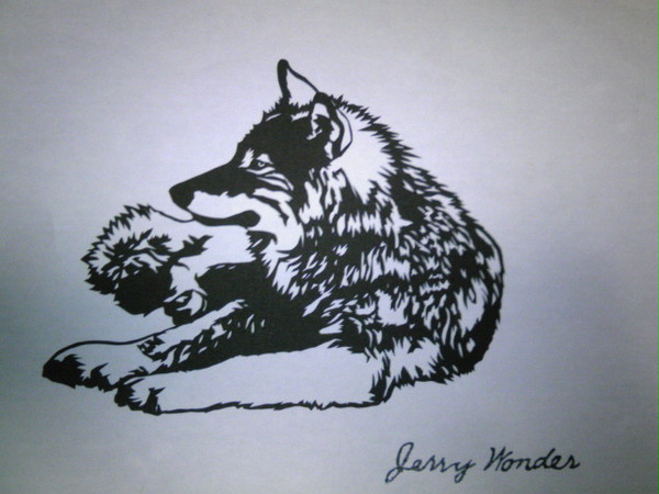 【切り絵】オオカミ