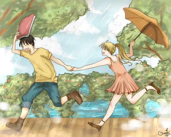 In the rain