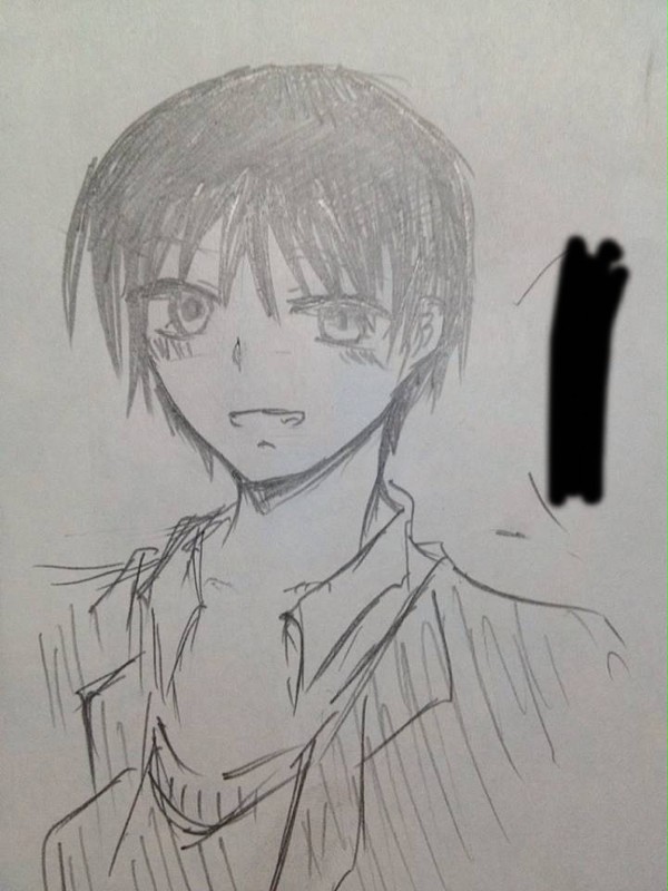 友達が描いた(๑･ิ◡･ิ๑)風早