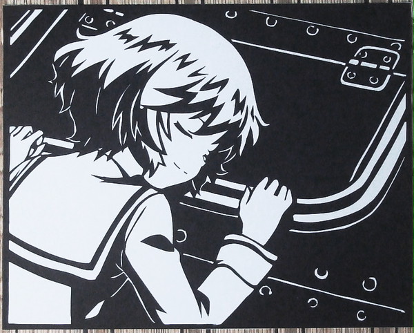 「ガルパン」秋山 優花里 切り絵にしました