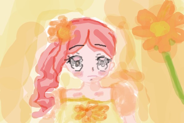 お花と私、どっちがきれい？