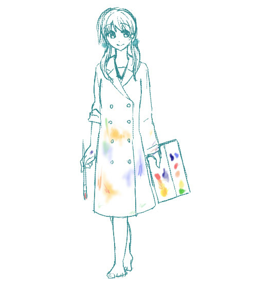 白衣女子。