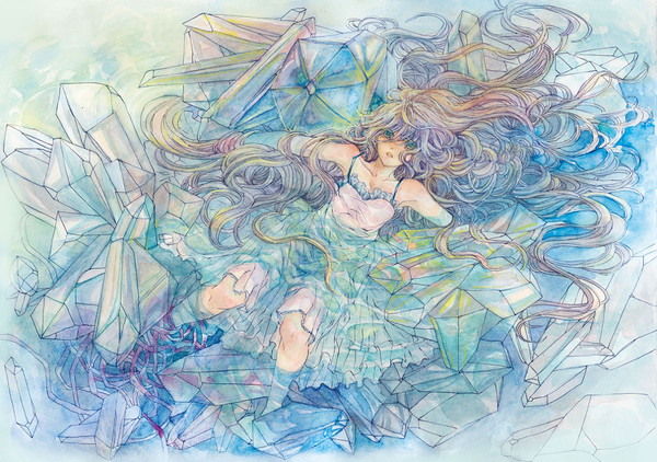 in the blue