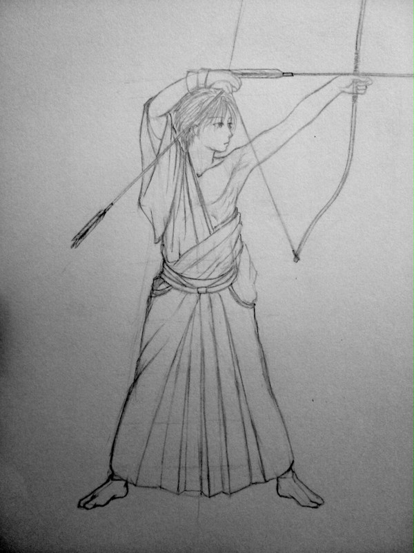 【お絵描き練習】弓道