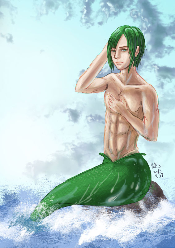 美男魚 male mermaid