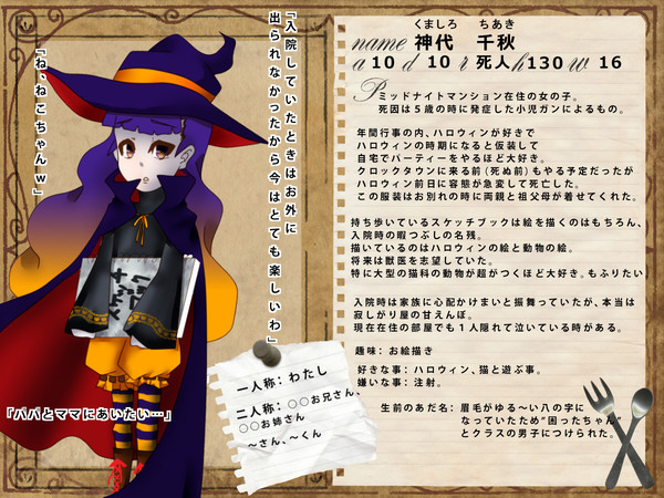 【clocktown】神代 千秋【キャラシ】