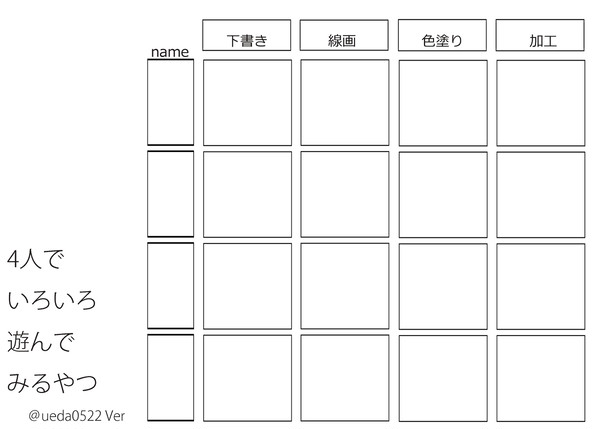 4人で下書き交換とかいろいろ