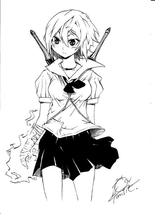 ファイター  ガール  Dbl sword art
