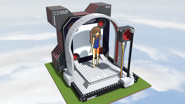 「不幸な少女０３」をマインクラフトで３D化