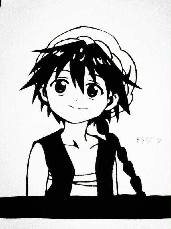 アラジンの切り絵 作ってみた