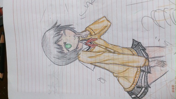 猿渡銀兵衛春臣 落書き 色鉛筆