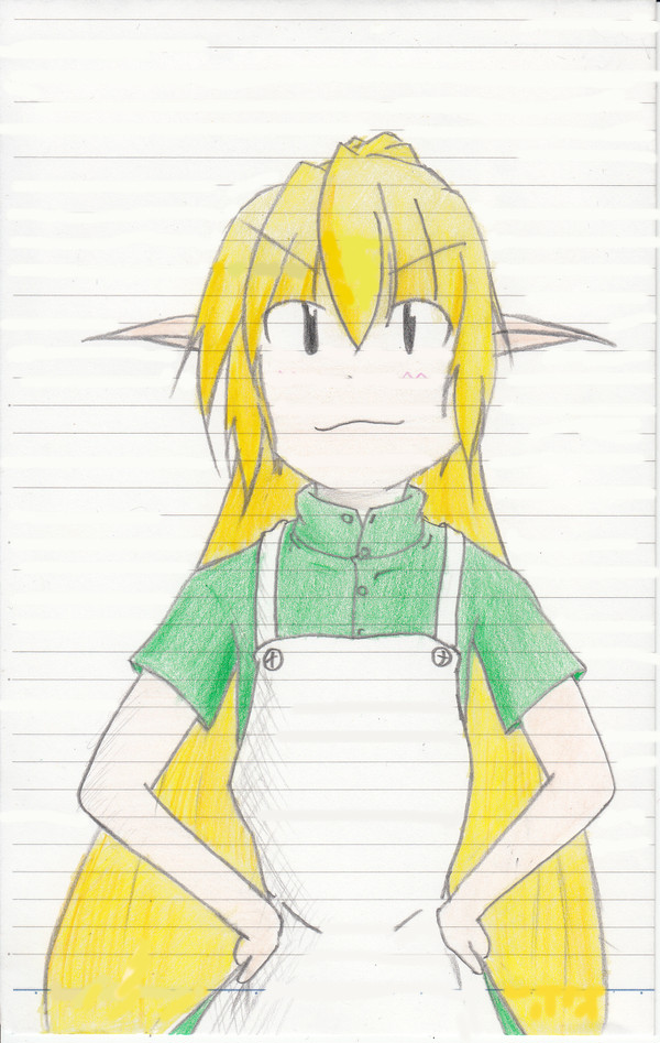 大学ノートに自キャラ落書き