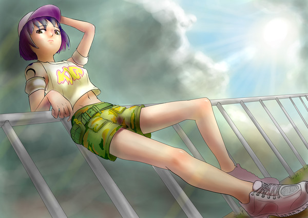 栏杆少女