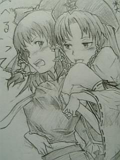 「隙だらけよぉ」「ちょッ!?…やめなさいよ」