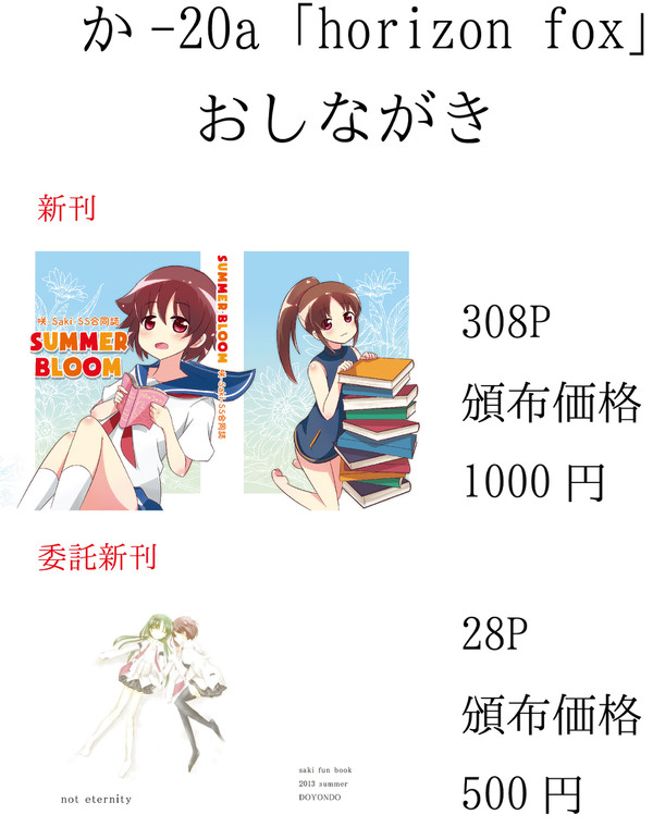 C84おしながき