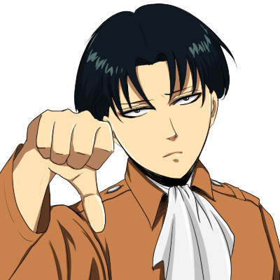 リヴァイ兵長 is grumpy :-P