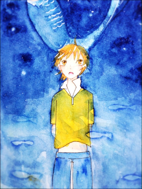 真夏の海の出会い(創作)