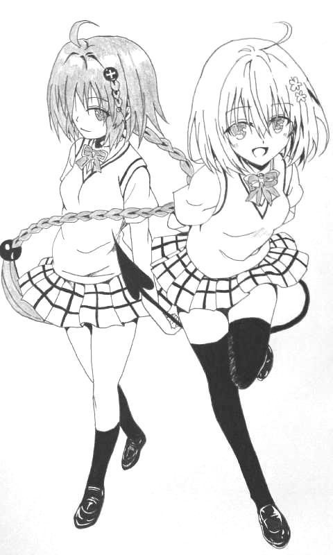ToLoveるのメアとモモを描いてみた