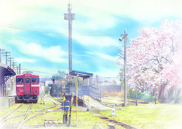 春の城端駅