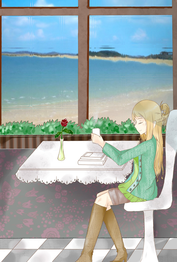 夏のカフェ