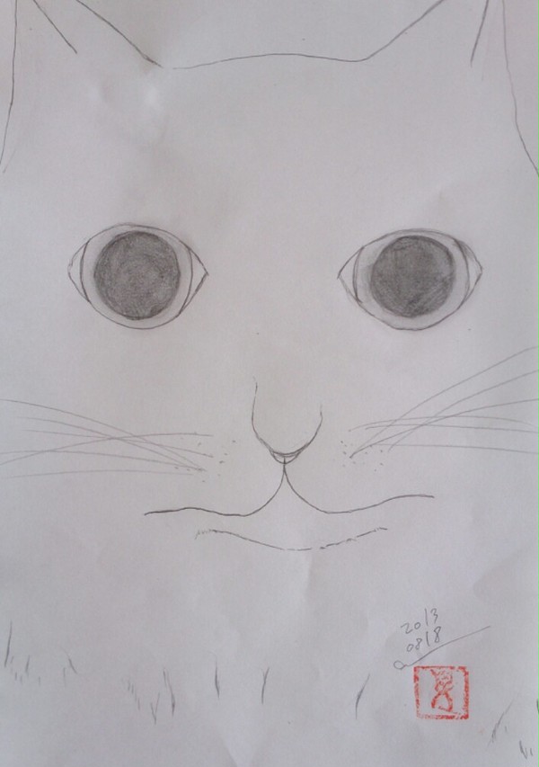 猫落書き。