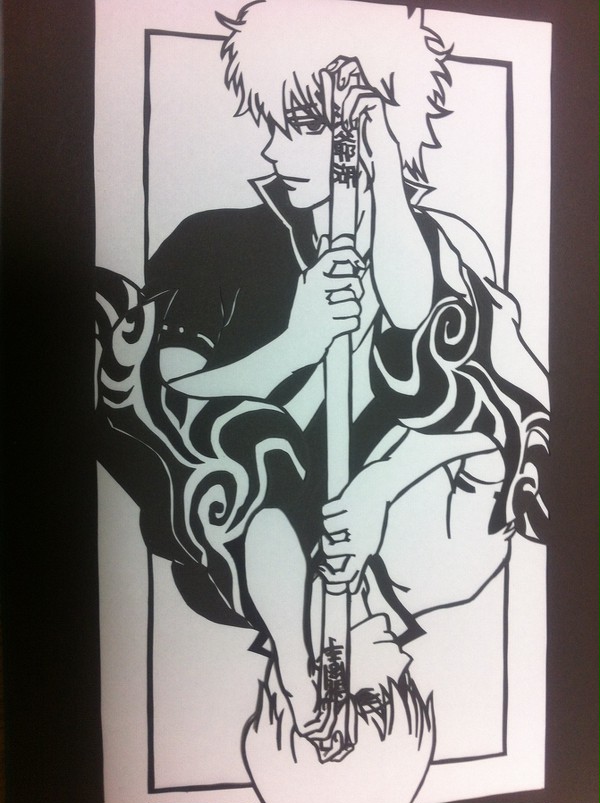 銀さんと金さん  切り絵