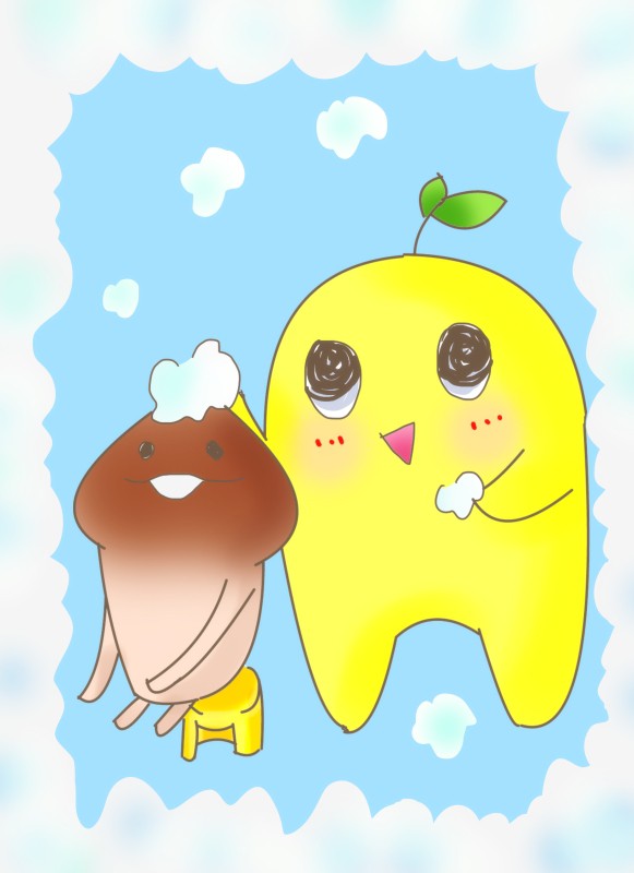あわあわふなっしーwithなめこ