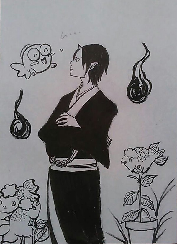 落書き  鬼灯さま+α