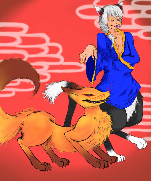 完成作ー狐と猫又