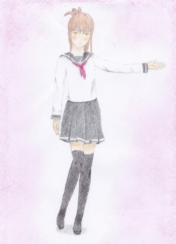 色鉛筆で電ちゃん