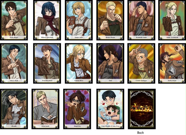 Shingeki no Kyojin Char cards