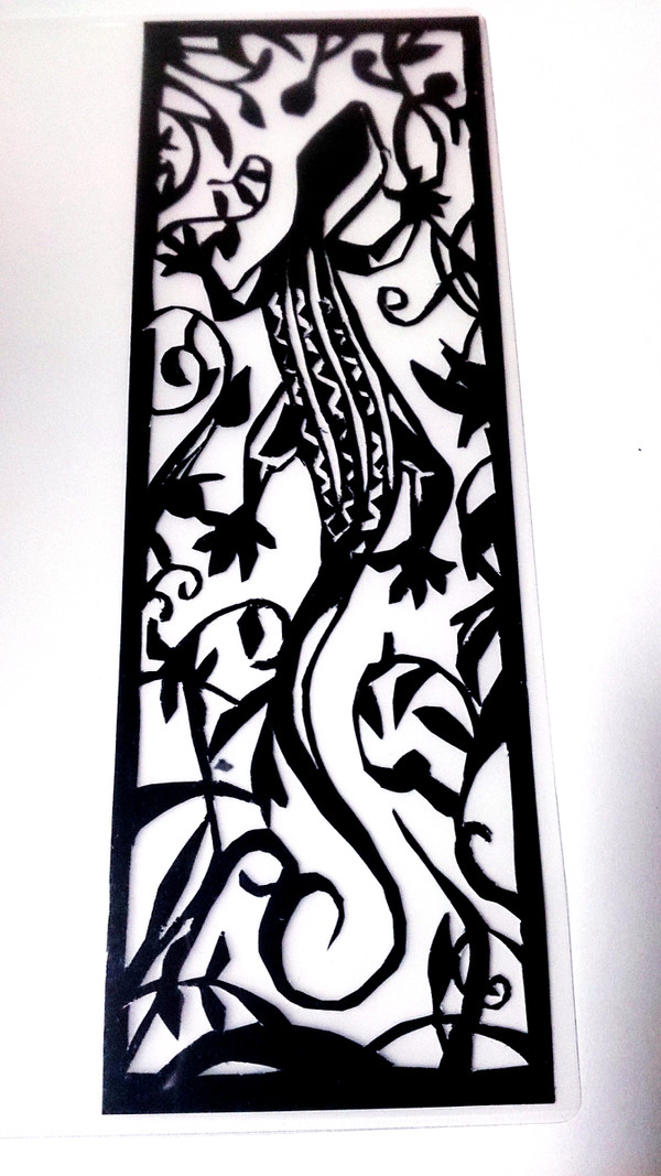 トカゲの切り絵