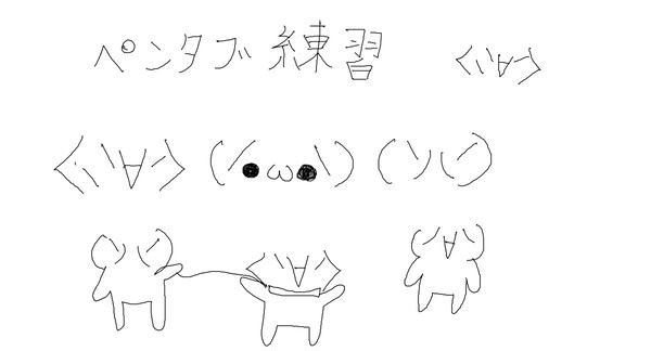 ペンタブ練習　二ダー、シナー、モナー、ショボーン