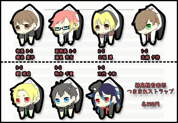 【緋高】軽音楽部つままれストラップ【FA】
