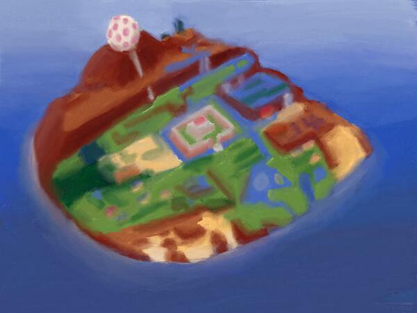 ゼルダの伝説 夢をみる島の「コホリント島」を描いてみた