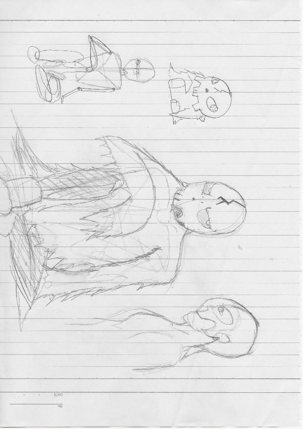 ガイコツな悪魔をかっこよく描いてみた。