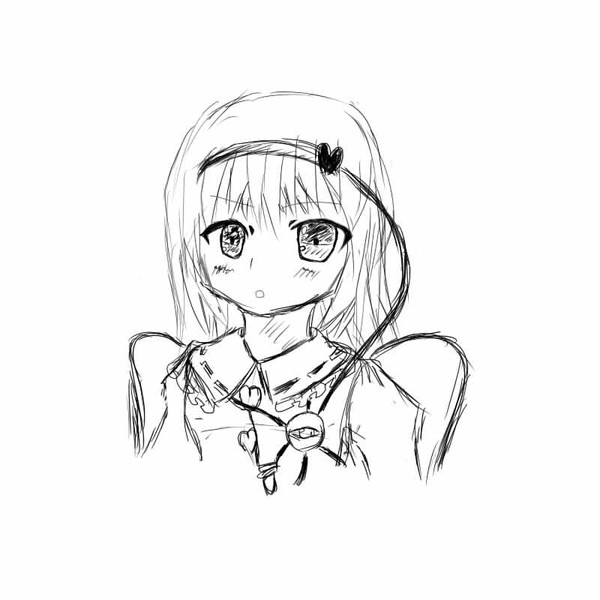 らくがきモノクロさとりん