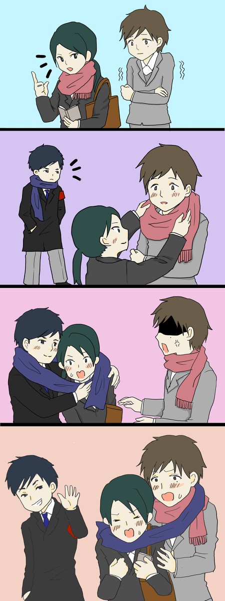 マフラーどうぞ。