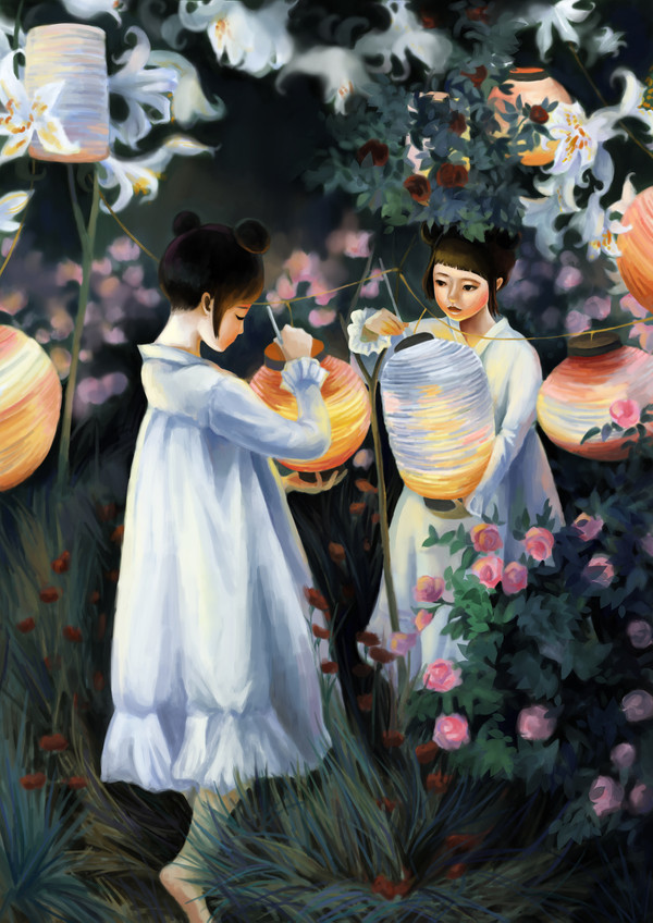 Garden In The  Dusk