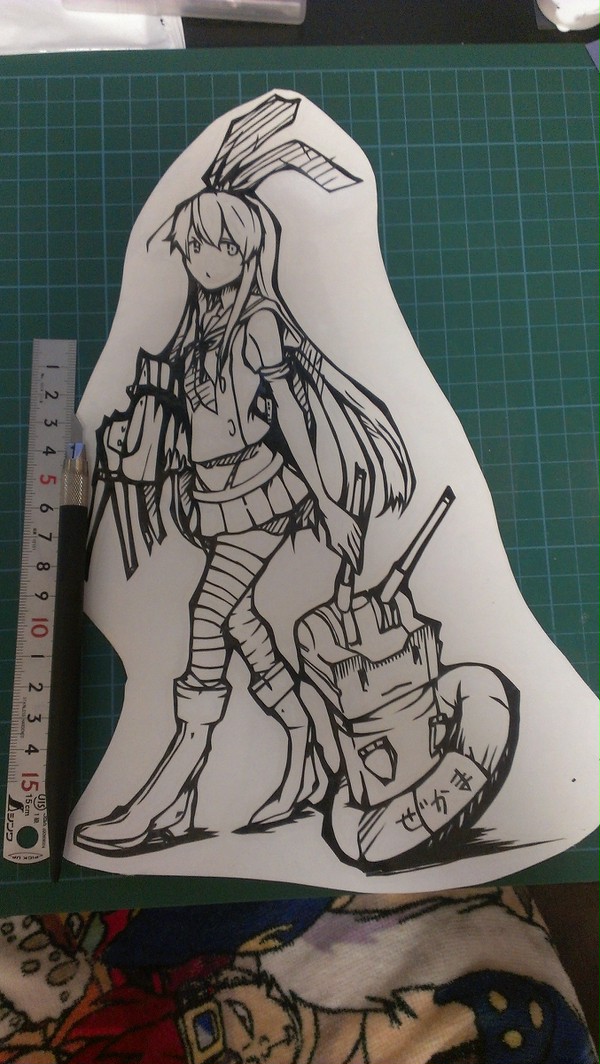切り絵 しまかぜ ステッカー