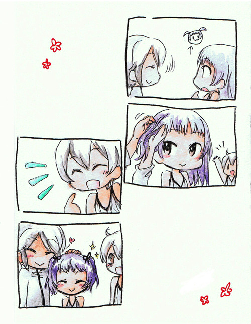 髪をしばるヘンルフ
