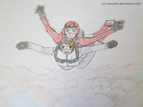 Sky diving