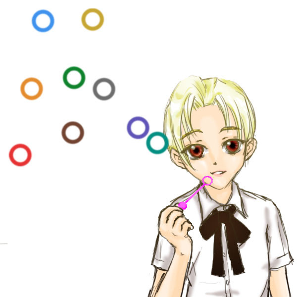 シャボン玉と新線絵＋α