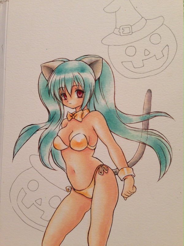 途中経過 ハロウィン オリジナル 猫耳 女の子