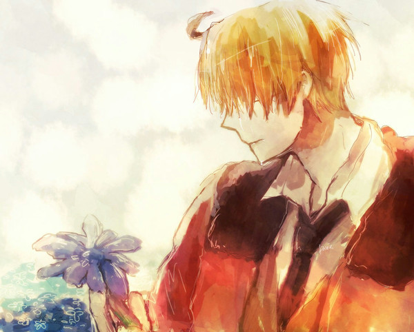 青い花
