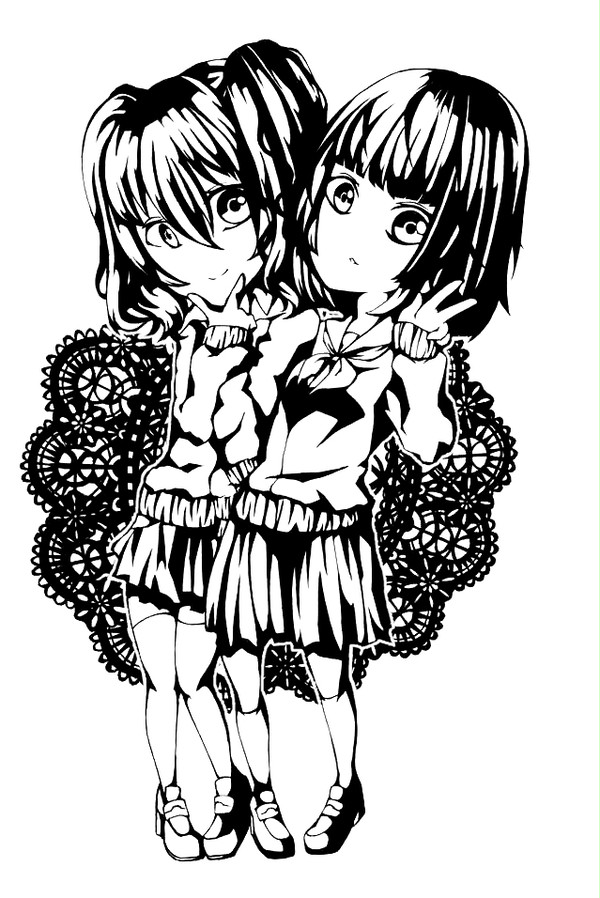 ペアアイコン(線画)