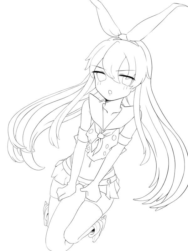 ぜかまし 線画